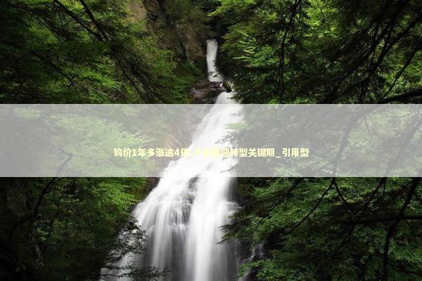 钨价1年多涨逾4倍 产业链迎转型关键期_引用型