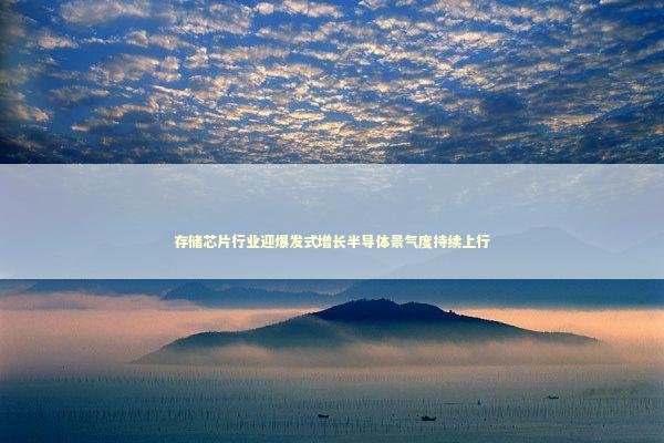 存储芯片行业迎爆发式增长半导体景气度持续上行