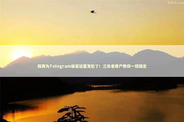 别再为Telegram语言设置发愁了!三年老用户教你一招搞定 别再为Telegram语言设置发愁了!三年老用户教你一招搞定 IT技术